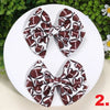 2 Pack Football Bow Clips