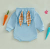 Plaid Bunny Ear Hooded Onesie