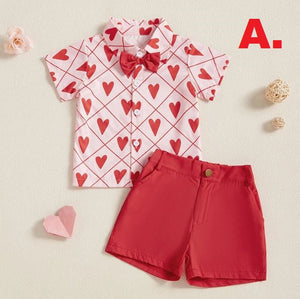 Bow Tie Hearts Valentine's Outfit