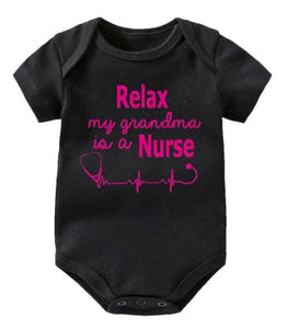 Relax My Grandma is a Nurse Onesie
