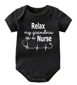 Relax My Grandma is a Nurse Onesie