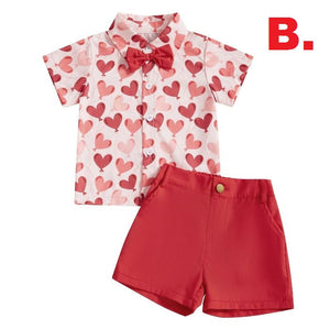 Bow Tie Hearts Valentine's Outfit