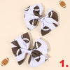 2 Pack Football Bow Clips