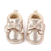 Metallic Bow Baby Shoes