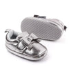 Metallic Bow Baby Shoes