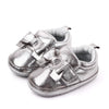 Metallic Bow Baby Shoes