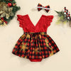 Lace Christmas Time Dress & Headband