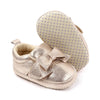 Metallic Bow Baby Shoes