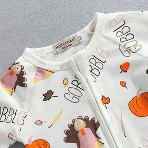 Thanksgiving Zipper Onesie