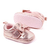 Metallic Bow Baby Shoes