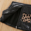 Leopard Onesie & Zipper Skirt