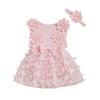 Sleeveless Ribbed Butterfly Flower Dress