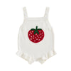 Knit Strawberry Ruffle Onesie