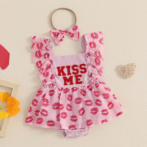 Kiss Me Valentine's Day Dress & Headband