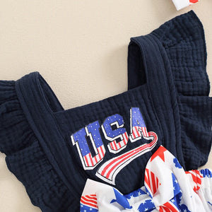 USA Ruffle Romper & Headband