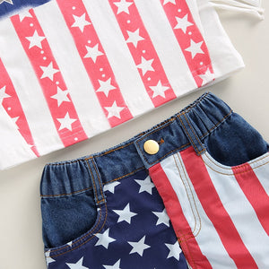 4th of July Tassel Tank Top & Shorts