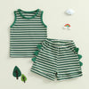 Striped Dino Spike Shorts Outfit