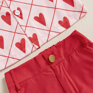 Bow Tie Hearts Valentine's Outfit