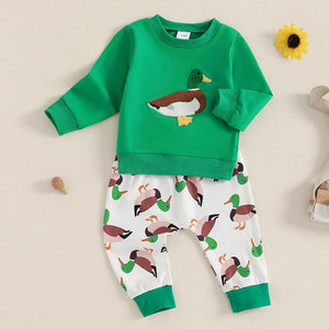 Fuzzy Mallard Top & Pants