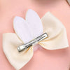 2 Pack Glitter Bunny Bow Clips