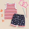 Striped Pocket Tank & Star Shorts