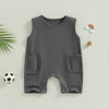 Solid Simon Pocket Romper