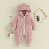 Plush Hooded Bear Ear Romper