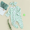 Clover Ruffled Footie Onesie & Bow