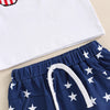 Embroidered USA T-shirt & Shorts