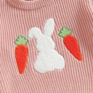 Knitted Bunny Carrot Sweater