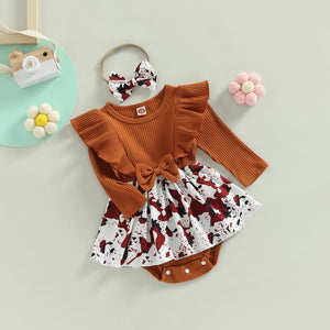Leopard Cowgirl Ruffle Dress & Headband
