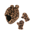Plush Leopard Hat & Gloves