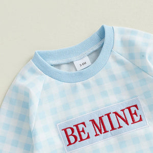 Be Mine Plaid Heart Onesie