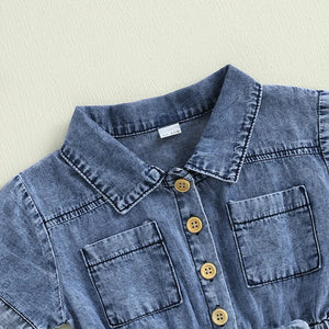 Denim Dallie Shorts Romper