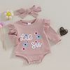 Lil Sis Ruffled Flower Onesie & Bow