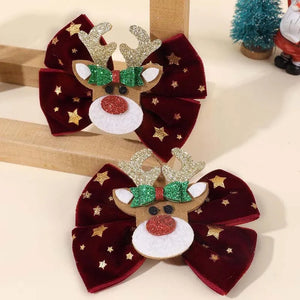 2 Pack Reindeer Christmas Bows