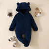 Fuzzy Footie Bear Ear Romper