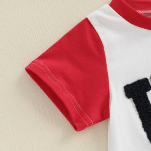 USA Color Patch Romper