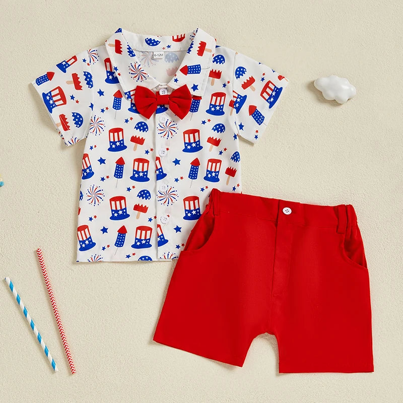4th of July Celebrate Bow Tie Outfit