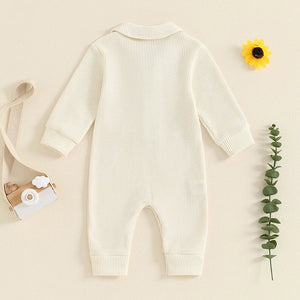 Solid Collared Liam Romper