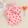 Heart Ruffle Onesie & Bow