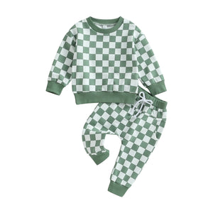 Plaid Checkered Top & Pants