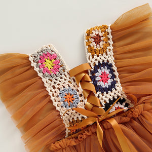 Vintage Crochet Flutter Dress