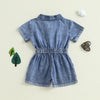 Denim Dallie Shorts Romper