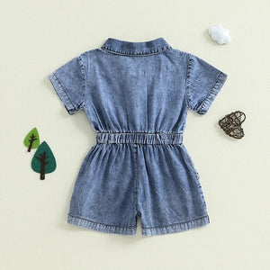 Denim Dallie Shorts Romper
