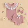 Ribbed Lyra Lace Collar Outfit & Headband