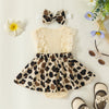 Lace Leopard Bow Dress & Headband