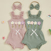 Ruffled Summer Flowers Outfit & Bow