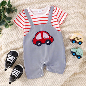 Striped Car Romper