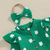 Ribbed Clover Onesie & Headband